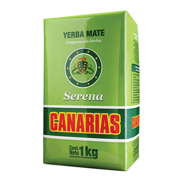 Yerba Mate Serena compuesta con hierbas. Contenido neto 1 kg. Procedente de la industria brasileña.