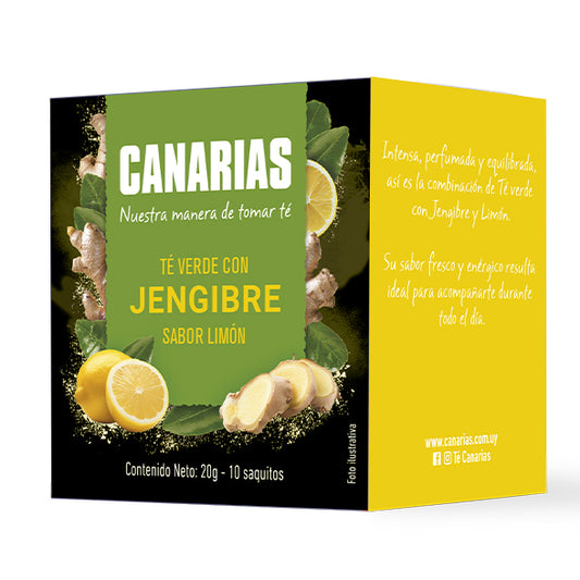 Té Verde Jengibre y Limón (cont. neto 20g-10 saquitos)